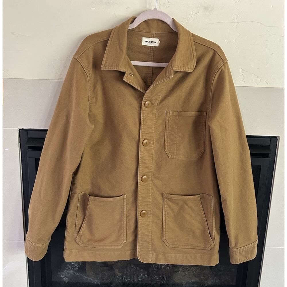 Taylor Stitch Ojai Jacket Mens 40 Medium Tobacco Brown Organic Cotton Chore - Picture 12 of 12